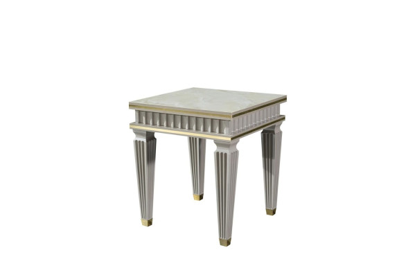 Side table White Coffee table Table Living room Furniture Metal Tables Modern