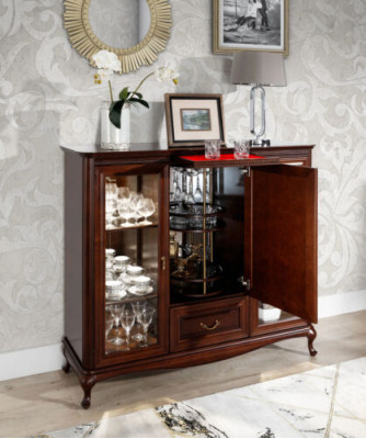 Home bar Wardrobe Sideboard with rotating bottles Wardrobe Display case Wood