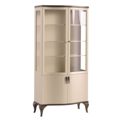 Luxury two door display case Wardrobe glass cabinet Wood Cabinets Furniture new