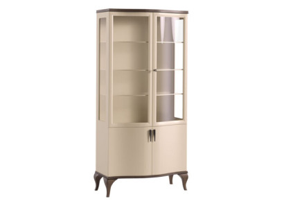 Luxury two door display case Wardrobe glass cabinet Wood Cabinets Furniture new