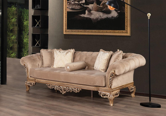 Designer Sofa Light Fabric Cover 3 Seater + Coffee Table New Model for Living Room