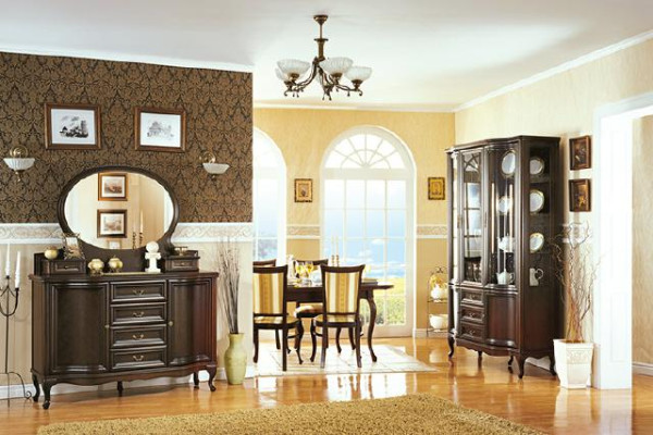 Classic s Dining room Display case Chest of drawers Chairs Table Chippendale Living room 10pcs