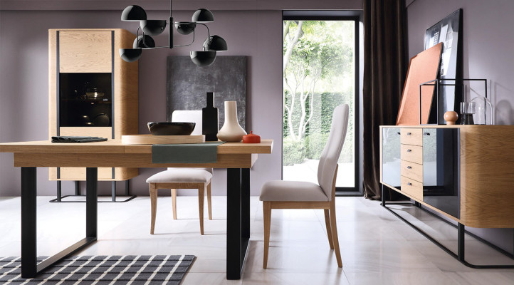 High quality Living room Furniture Set Display case + Dining table + Sideboard Chest of drawers