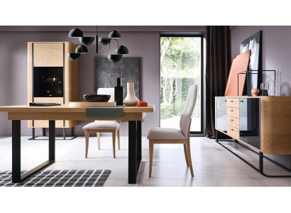 High quality Living room Furniture Set Display case + Dining table + Sideboard Chest of drawers