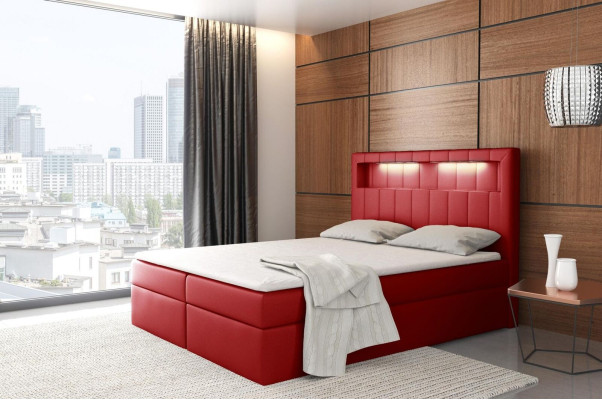 Bed illuminated boxspring Beds king size velvet hotel new Bedroom Furniture