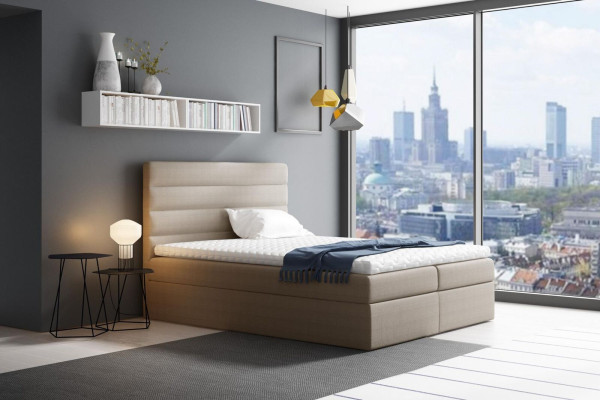 Bed with bed base Marriage bed Beds Green Upholstered bed Box spring bed Double bed new
