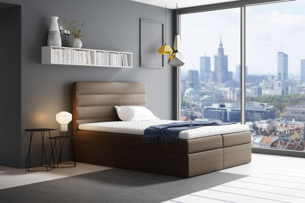 Bed with bed base Marriage bed Beds Green Upholstered bed Box spring bed Double bed new