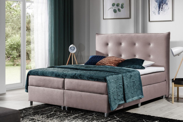 Bed box spring bed Double bed marriage bed Polyester Fabric Bed frame 180x200 Furniture