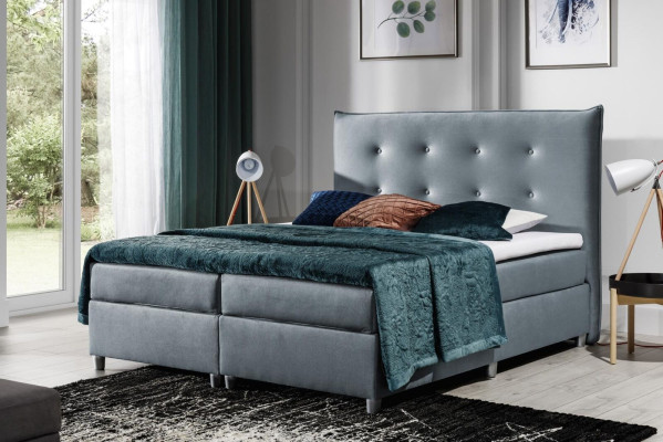 Bed box spring bed Double bed marriage bed Polyester Fabric Bed frame 180x200 Furniture
