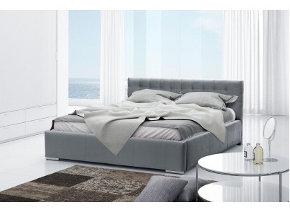 Bed frame Double bed Modern marriage bed Beds Upholstered bed Gray Bedroom 160 cm