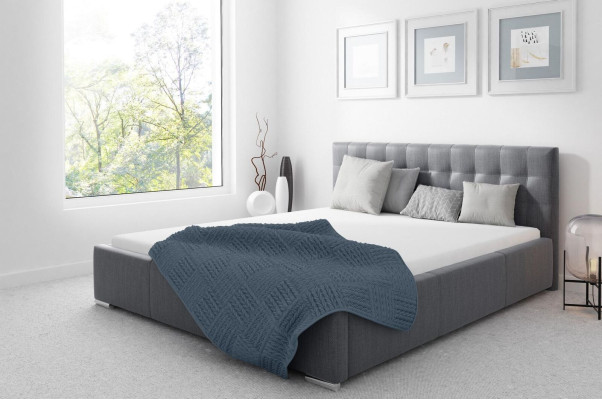 Bed frame Double bed Modern marriage bed Beds Upholstered bed Gray Bedroom 160 cm