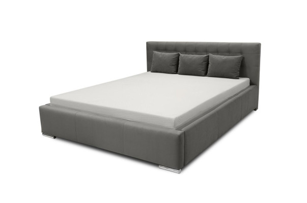 Bed frame Double bed Modern marriage bed Beds Upholstered bed Gray Bedroom 160 cm