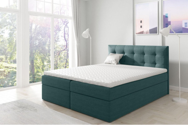 Bed with bed base marriage bed box spring bed double bed beds upholstered bed white new