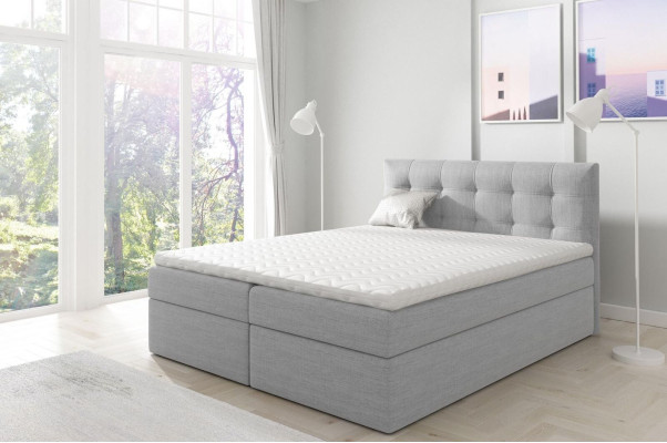 Bed with bed base marriage bed box spring bed double bed beds upholstered bed white new