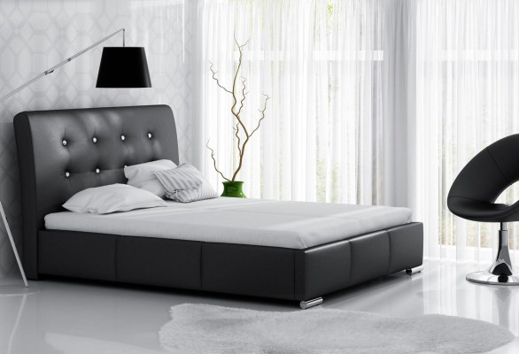 Marriage Bed Bed Frame Beds Upholstered bed Double bed White Polyester Contemporary
