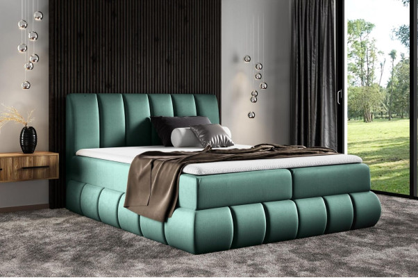 Bed with bed base Marriage bed Beds Box spring bed Double bed Upholstered bed Hotel