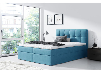 Bed Marriage Bed Box Spring Bed Double bed Modern Blue Bedroom Beds 160x200 Bed Marriage Bed Box Spring Bed Double bed Modern Blue Bedroom Beds 160x200