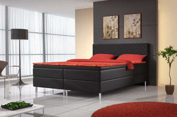 Upholstered bed Beds Bed Upholstery Imitation leather Designer Hotel Double Luxury Design
