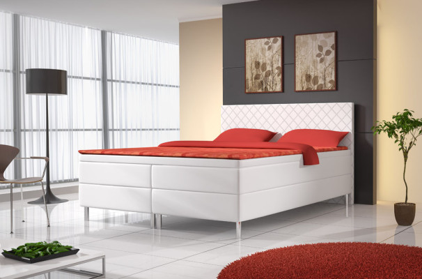 Upholstered bed Beds Bed Upholstery Imitation leather Designer Hotel Double Luxury Design