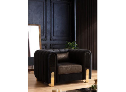 Medusa Armchair Luxury Single Seat Couch Textile Upholstery Furniture Couches Black Fabric