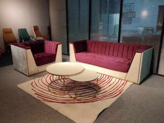 Medusa Sofa Furniture Couch Set Upholstery Furniture Furnishings Red Beige 3+1