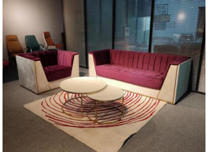 Medusa Sofa Furniture Couch Set Upholstery Furniture Furnishings Red Beige 3+1