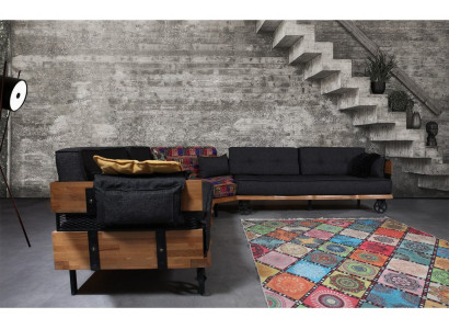 Loft Furniture Fabric sofa Corner sofa Upholstery Corner suite Textile sofa set