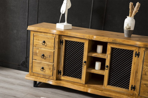 Wood Sideboard Chest of drawers Wardrobe Sideboard Lowboard 190cm Cabinets Shelves