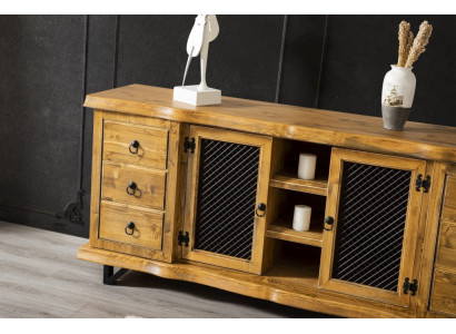 Wood Sideboard Chest of drawers Wardrobe Sideboard Lowboard 190cm Cabinets Shelves