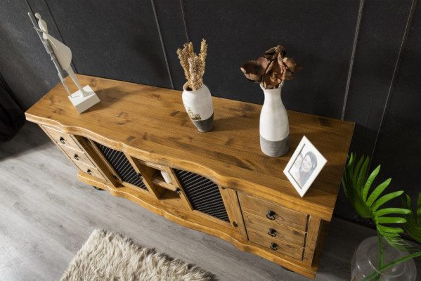 Wood Sideboard Chest of drawers Wardrobe Sideboard Lowboard 190cm Cabinets Shelves