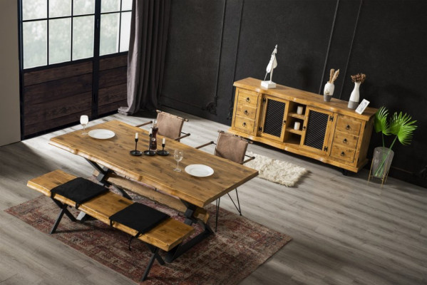 Real wood Furniture Living room Dining room Dining set 4 piece set Wardrobe Furniture