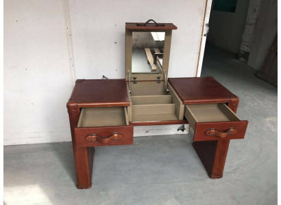 Dressing table Dressing table Cosmetic table Chest of drawers Stool Vintage Leather suitcase new