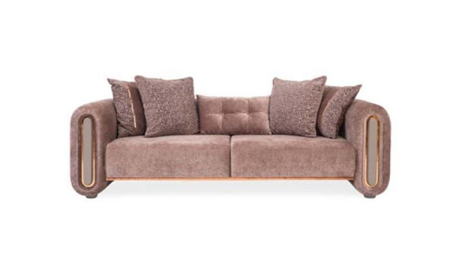 Brown Three Seater Couch Sofa Furniture Upholstery Furnishings Couches Sofas new