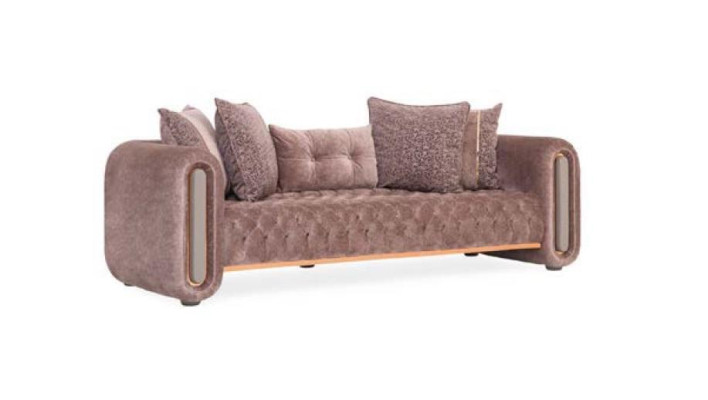 Brown Three Seater Couch Sofa Furniture Upholstery Furnishings Couches Sofas new