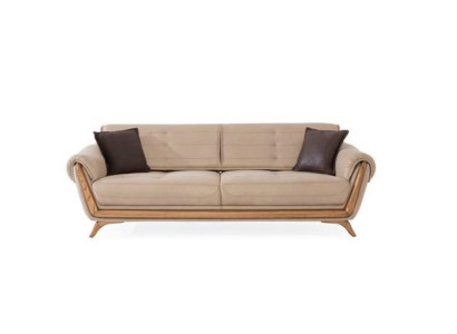 Three Seater Beige Couch Sofa Furniture Furnishings Couches Sofas new Beige