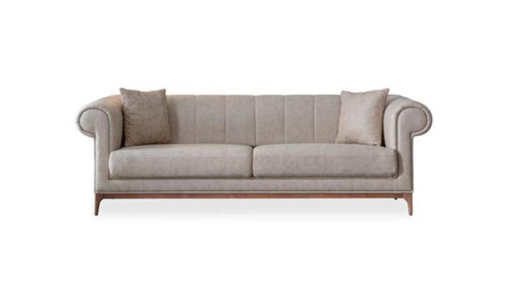 Three Seater Beige Couch Sofa Furniture Furnishings Couches Sofas Living room