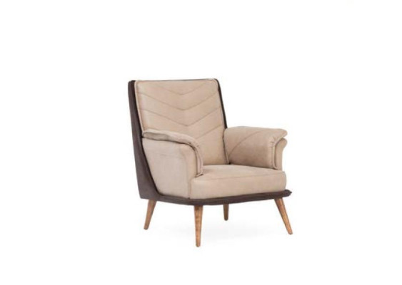 Soft chair on wooden legs for relaxing in the living room new