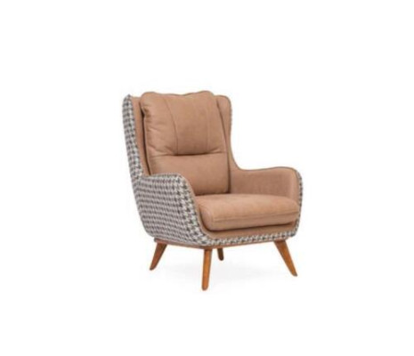 Soft chair on wooden legs for relaxing in the living room new