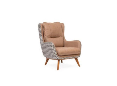 Soft chair on wooden legs for relaxing in the living room new