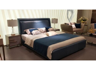Double bed Modern Beds Upholstery Leather Designer Marriage Modern Bed