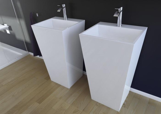 Modern Basin Washbasin Acrylic Stand Bathroom Freestanding Washbasin