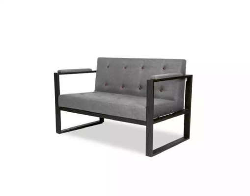 Designer Gray Bench seat Two-seater Textile Cover Office Furnishings furniture
