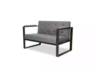 Designer Gray Bench seat Two-seater Textile Cover Office Furnishings furniture