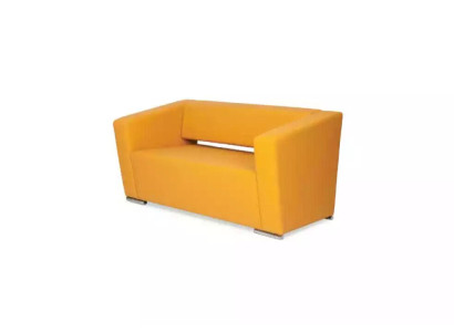 Yellow Sofa Luxury Two-seater Couch Office Office Furnishings Textile Furniture