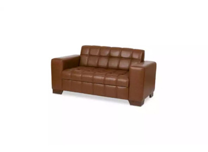 Brown Leather Two-seater Office furniture Office furniture collection fabric couch