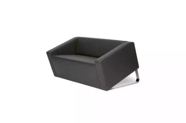 Modern two-seater leather sofas upholstered couches study room furniture