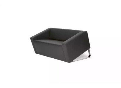 Modern two-seater leather sofas upholstered couches study room furniture
