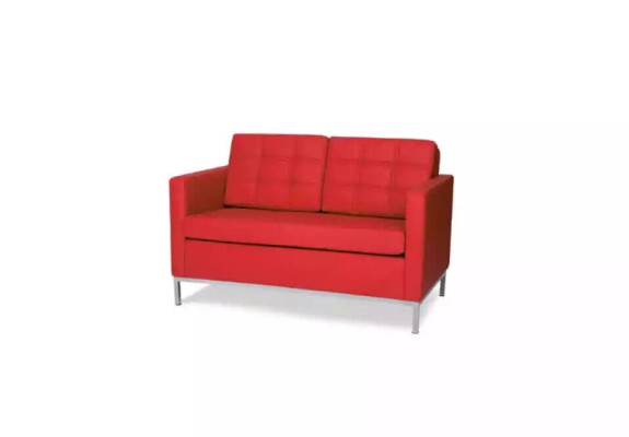 Waiting Room Furniture Two-seater Red Couch Upholstery Furniture Office Furnishings