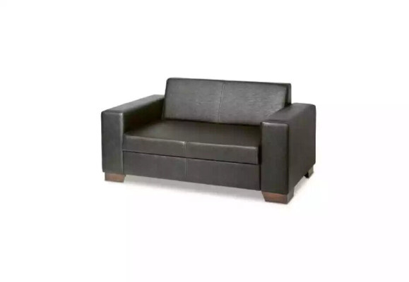Two-seater Study room furniture Black Office Furnishings Luxurious Sofa