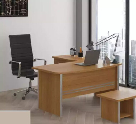 Light brown corner desk office furniture luxury office furnishings design